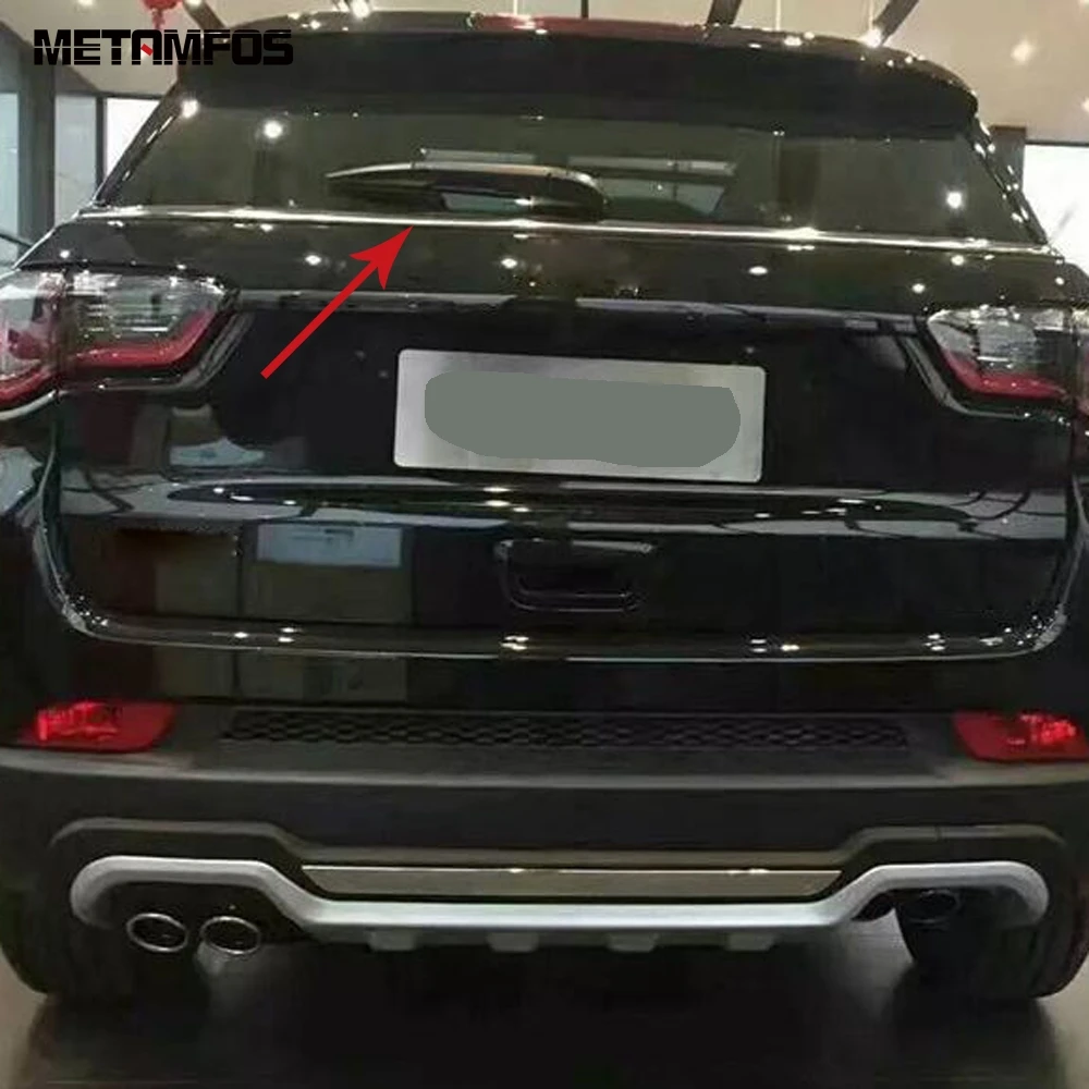 For Jeep Compass 2017-2020 2021 Rear Window Spoiler Cover Molding Trim Tail Trunk Wing Sticker Exterior Accessories Car Styling