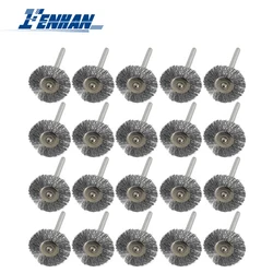 20pcs/Set 22mm Stainless Steel Wheel Brush Rotary Tool Accessories for Dremel Mini Drill Rotary Tools Grinding Tools Wire Brush