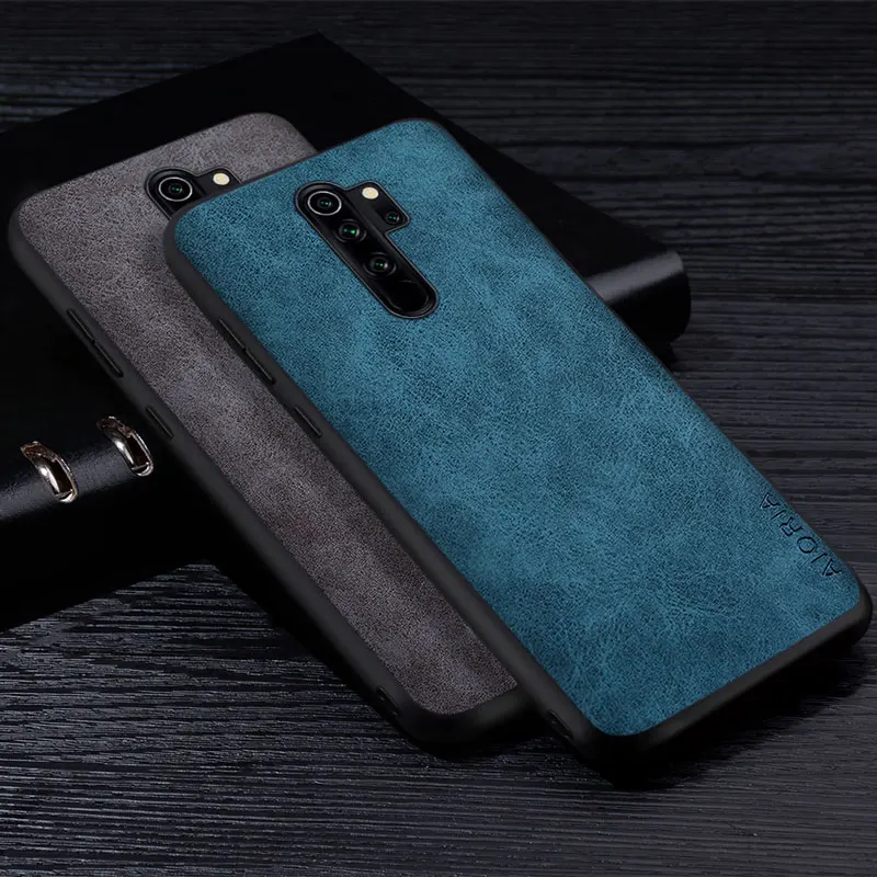 Premium PU Leathe Phone Case for Xiaomi Redmi Note 9 9S 8 8T 7 Pro Max Scratch-Resistant Solid Color Protective Cover