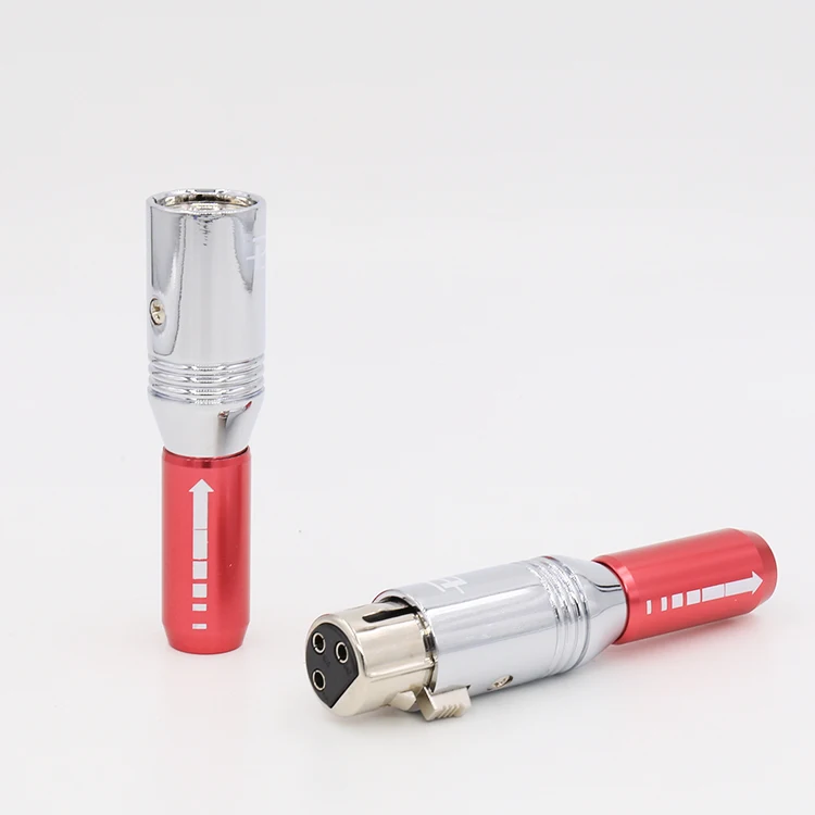 

4pieces Silver Plated XLR Connector Plug Audio balance XLR 3 Pin Plug Male or Female
