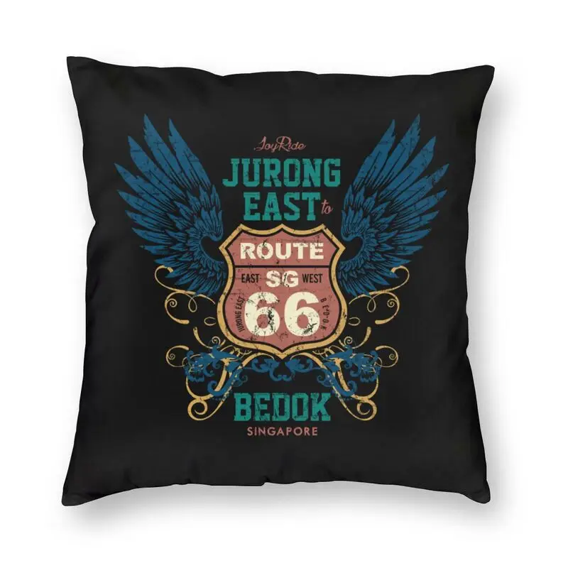 Custom Historic Route 66 Square Pillow Case Home Decorative 3D Print Mother Road America Highway Cushion Cover For Living Room