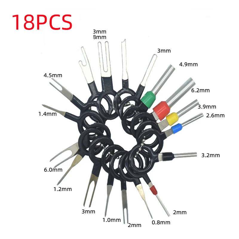 18Pcs 11Pcs 3Pcs Automotive Plug Terminal Verwijder Tool Set Key Pin Auto Elektrische Draad Crimp Connector Extractor kit Accessoires