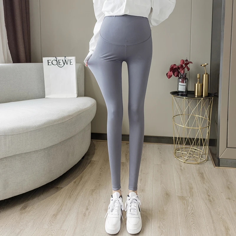 

2967# Autumn Maternity Skinny Legging Sports Casual Yoga Pants Clothes for Pregnant Women 3XL 4XL Elastic Waist Belly Pregnancy