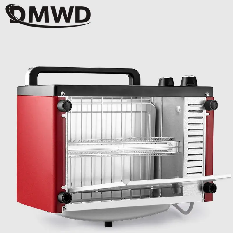 DMWD 12L Automatic Mini Electric Oven 220V 1050W Household Pizza Oven Meat Grill Bread Baking Machine Kitchen Appliances