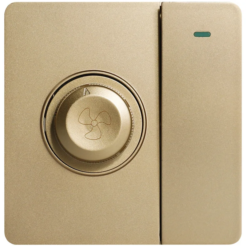 Ceiling Fan Speed Regulating Switch,Fan Stepless Speed Regulation Switch Panel,CeilingFan Governor,1gang1way Speed Regulation