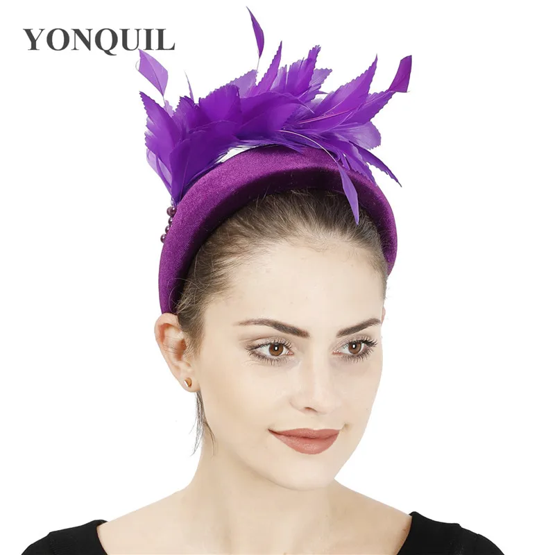 Gorgeous Fashion Dinner Fascinators Women Wedding Headwear Fancy Feathers Hair Accessories Ladies Show Race Hair Band Fascinator