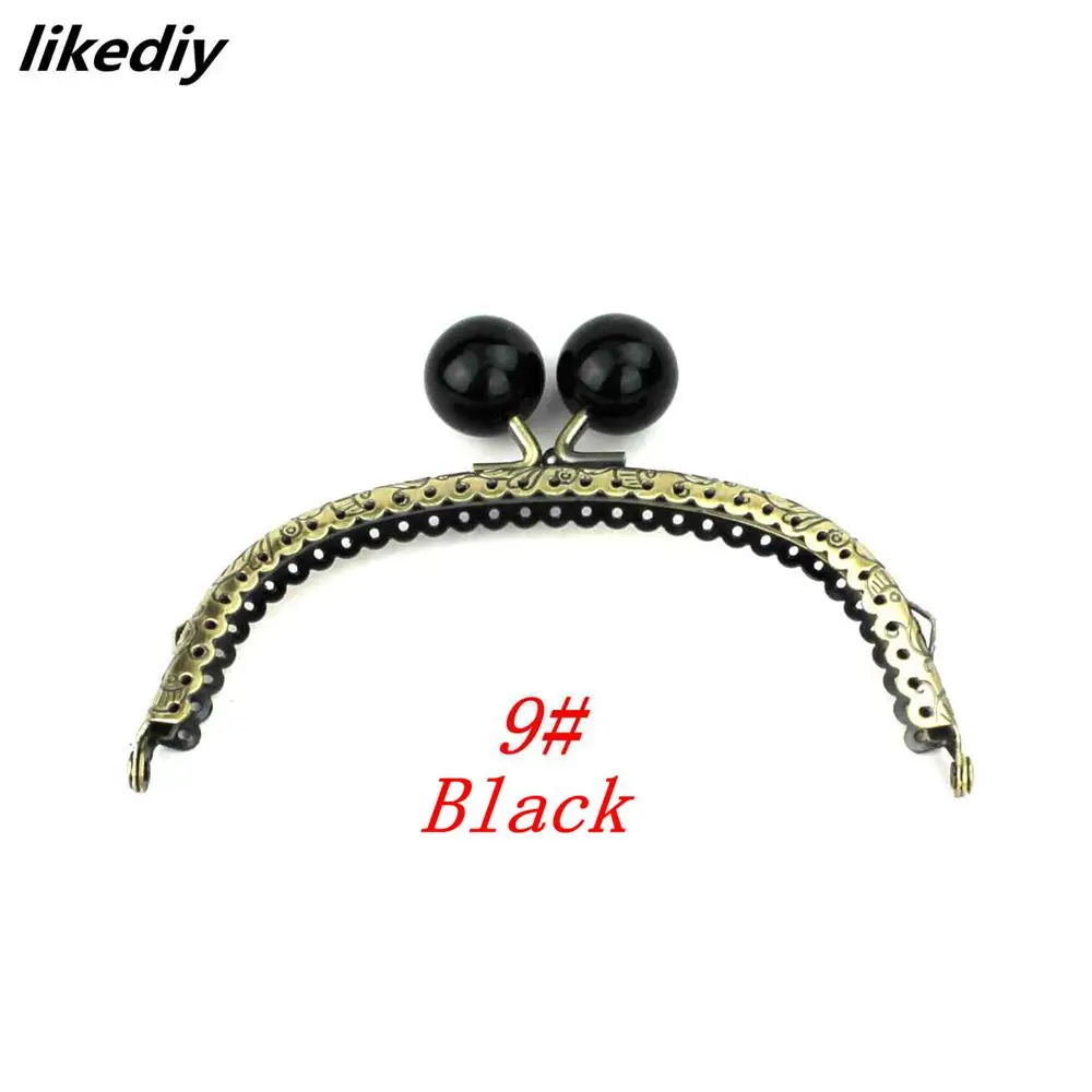1 Piece 12.5 CM Antique Bronze Arc-shaped Candy Head Metal Purse Frame Kiss Clasp DIY Bag Accessories