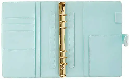 Mint Pink A5 PU  Leather  Notebook Binder, 6 Ring Planner