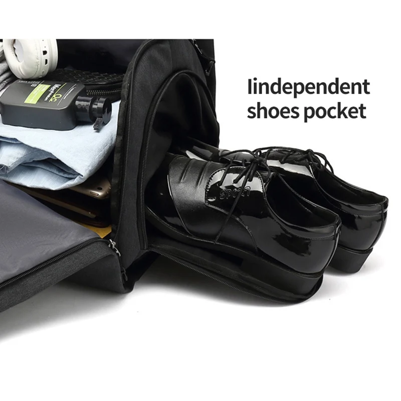 Мужская деловая дорожная сумка, водонепроницаемая оксфордская сумка для одежды, большая вместительность, сумки на плечо с несколькими карманами для хранения багажа, XA76M