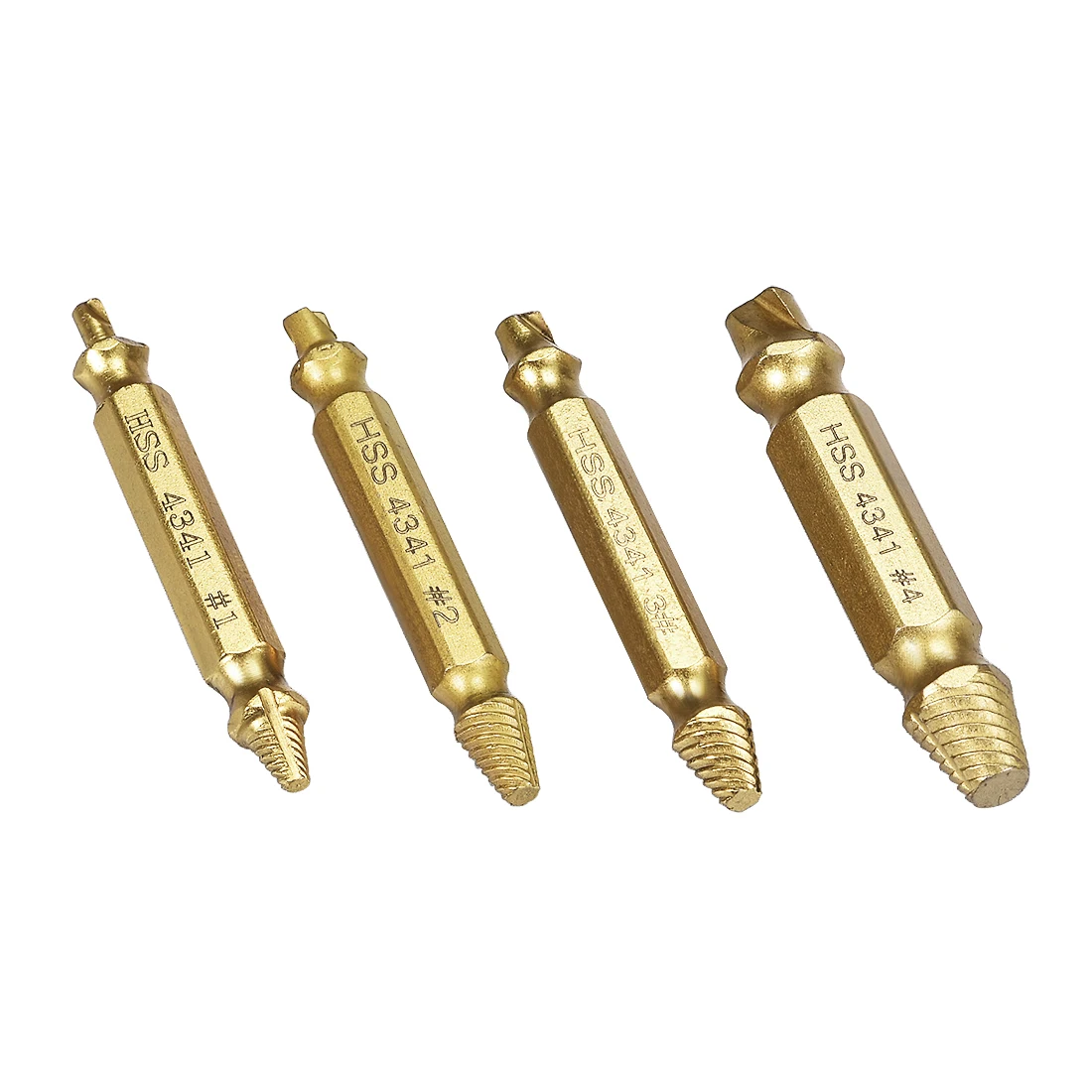 

uxcell 4PCS Damaged Screw Extractor Kit, Easily Remove Broken Screw Titanium Plated to drill a hole in the middle of screw