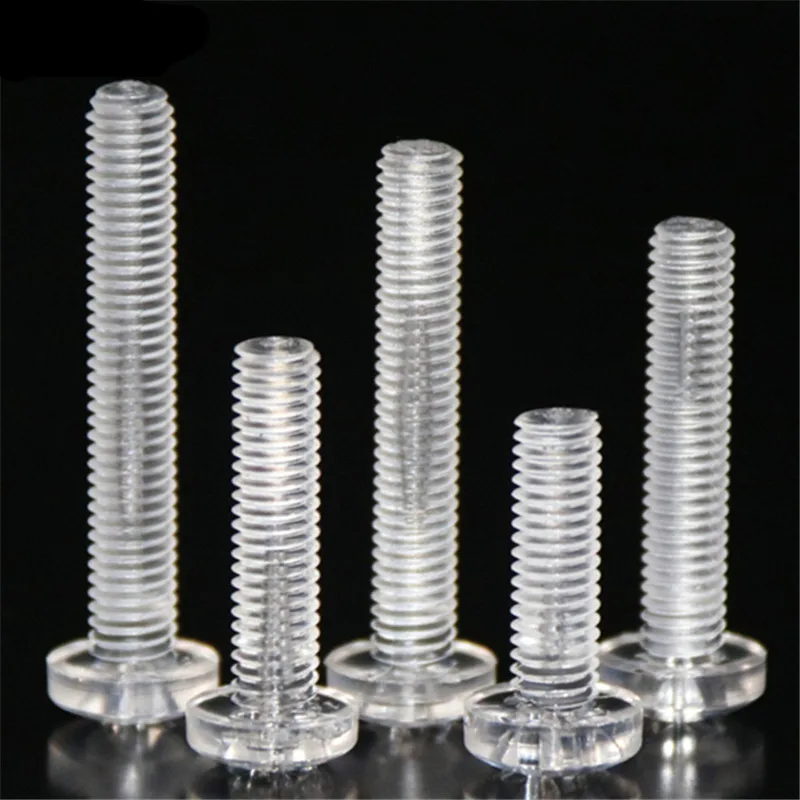 10PCS M2 M3 M4 M5 M6 M8 M10 PC PolycarbonateCross Recessed Pan Head Screw High Strength Fatigue Resistance