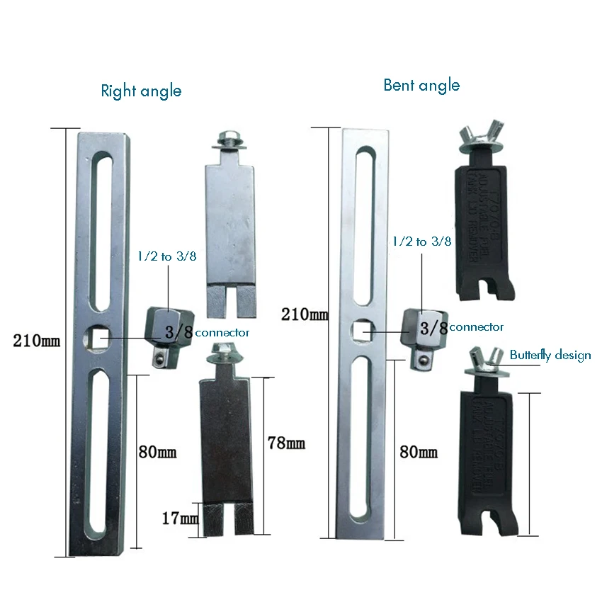 Strumento di rimozione del coperchio della pompa antiscivolo regolabile tappo del serbatoio del carburante per auto universale chiave ad anello chiave ad angolo retto/angolo piegato