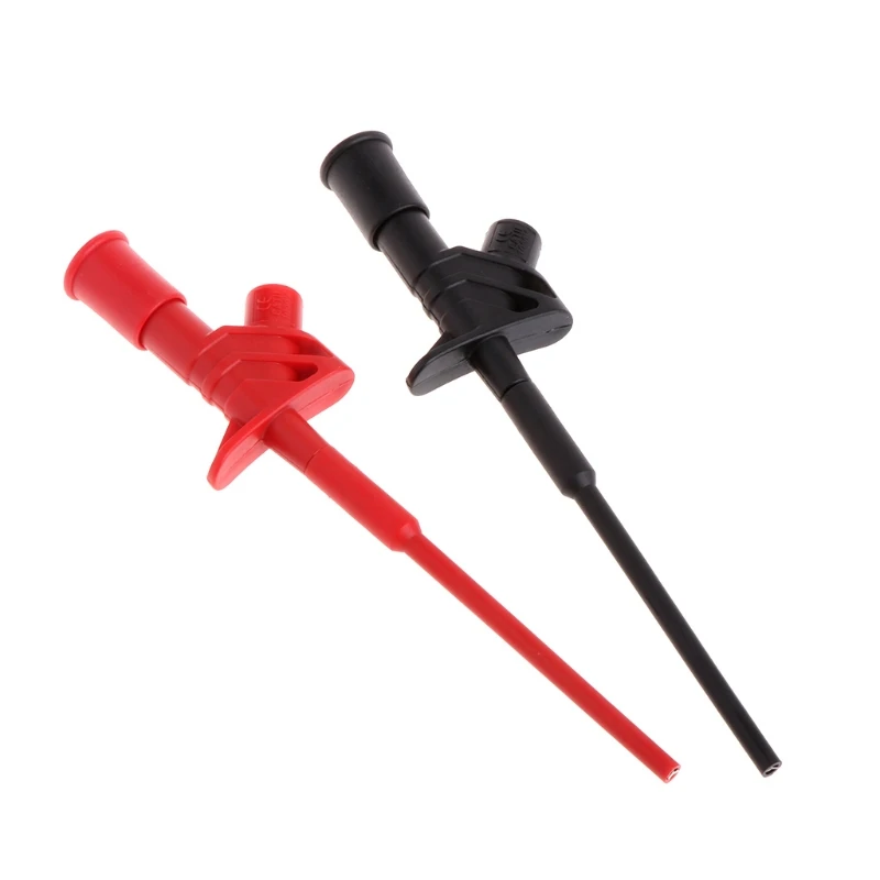 2 Pcs Quick Test Hook Clip Professional Insulated High Voltage Flexible Testing Probe 4mm 1000V 10A