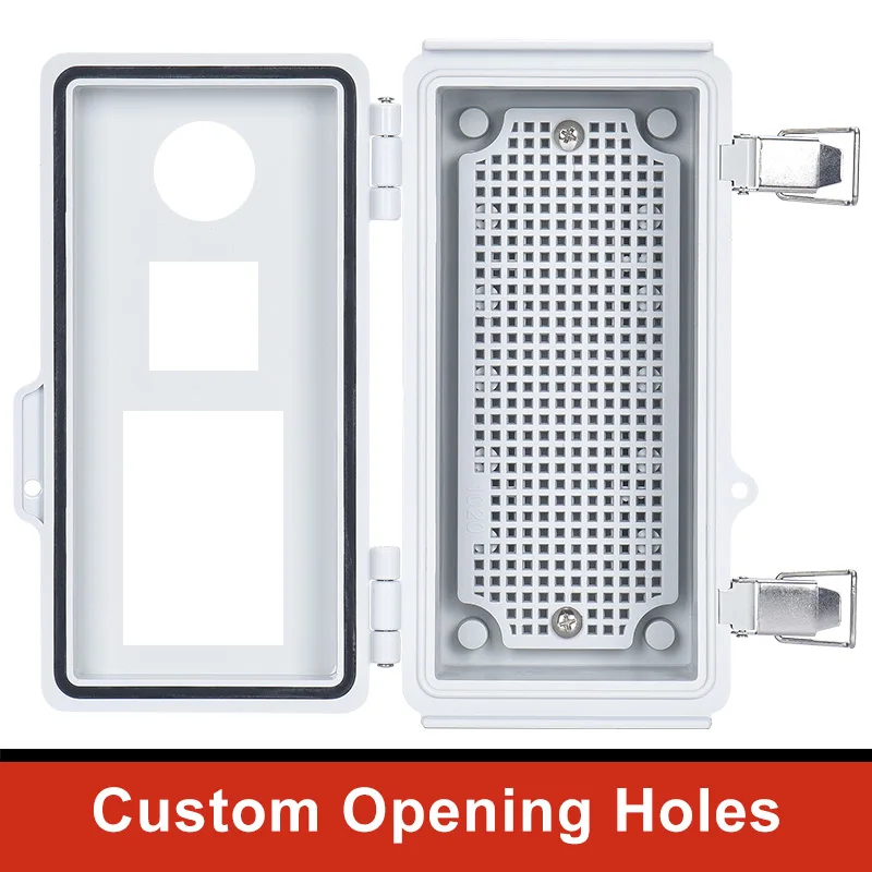 ABS Plastic Waterproof Enclosure Electrical Distribution Box With Hasp Electrical Junction Box Outdoor Sealed Switch Power Case