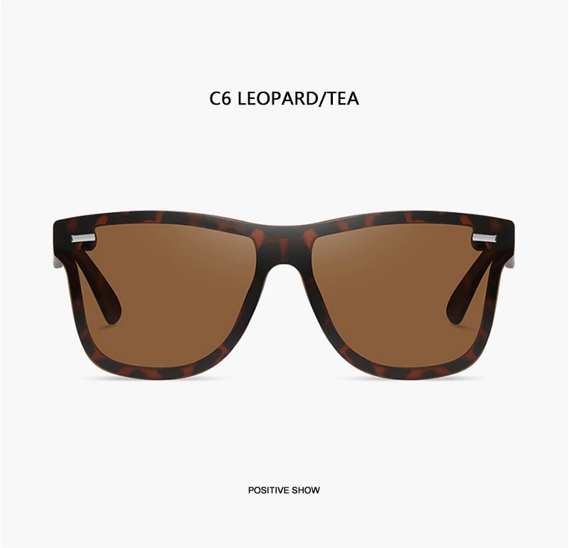 Luxus Quadrat Polarisierte Sonnenbrille Männer Frauen Mode einteiliges Sonnenbrille Unisex Vintage Spiegel Blau Fahren Brillen UV400 – Detail 20