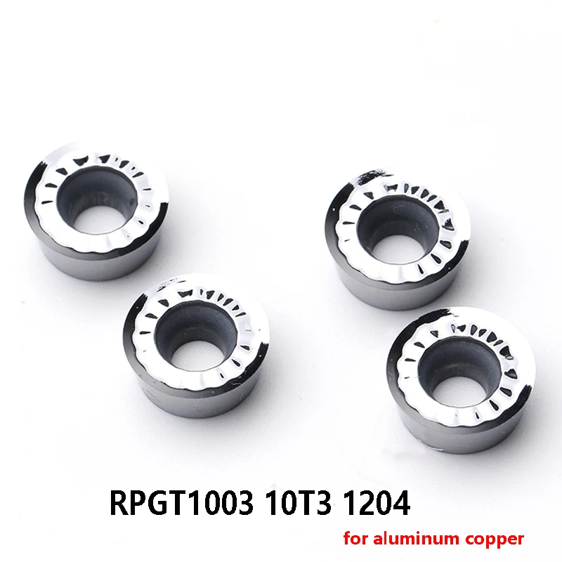 Inserti del carburo degli strumenti di tornitura della taglierina del tornio della RPGT1003MO-AK H01 di RPGT RPGT1204 RPGT10T3MO-AK per alluminio e rame