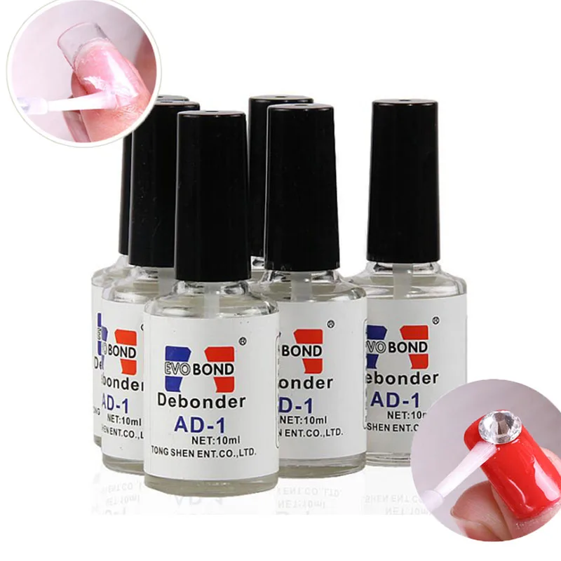 10ml Professionelle Nail art Dekorationen Entferner Flüssig Kleber Für Falsche Nägel/UV Gel/Polnisch/Aufkleber/dekoration Maniküre Zubehör