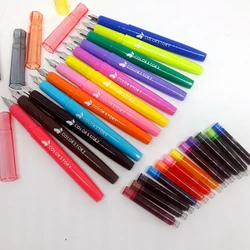 12pcs/set colors sweet office for school 2020  Fountain pen Nib 0.5mm Student supplies cute pens for writing highlighters 3557