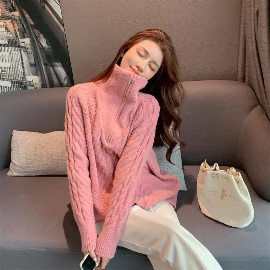 

Women Autumn Winter Sweaters Oversize Knitted Cardigan Casual Korean Style Pullover Fashion Crochet Outerwear Sweater Clothing