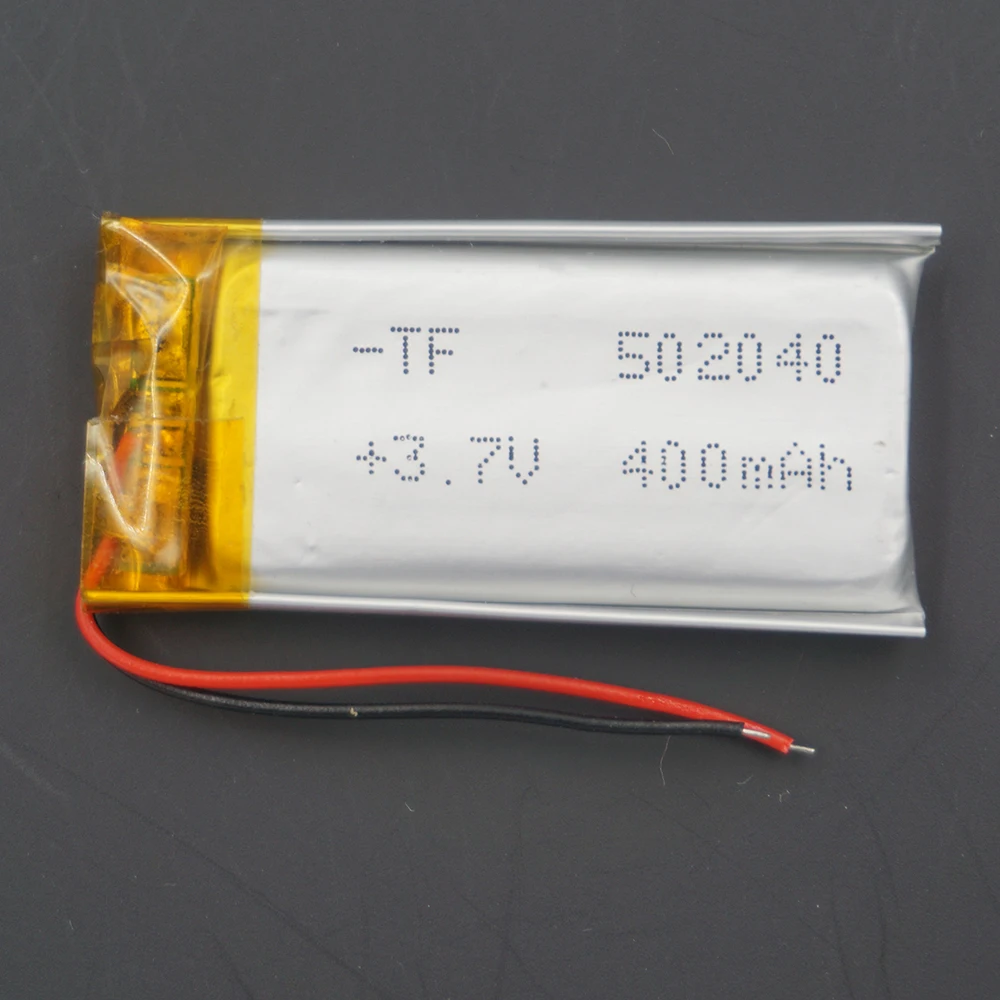 

XINJ 3.7V 400 mAh Lithium Polymer Li Lipo Battery Li-ion Cell 502040 For GPS Mp3 MP4 Player Driving Recorder Recording Pen