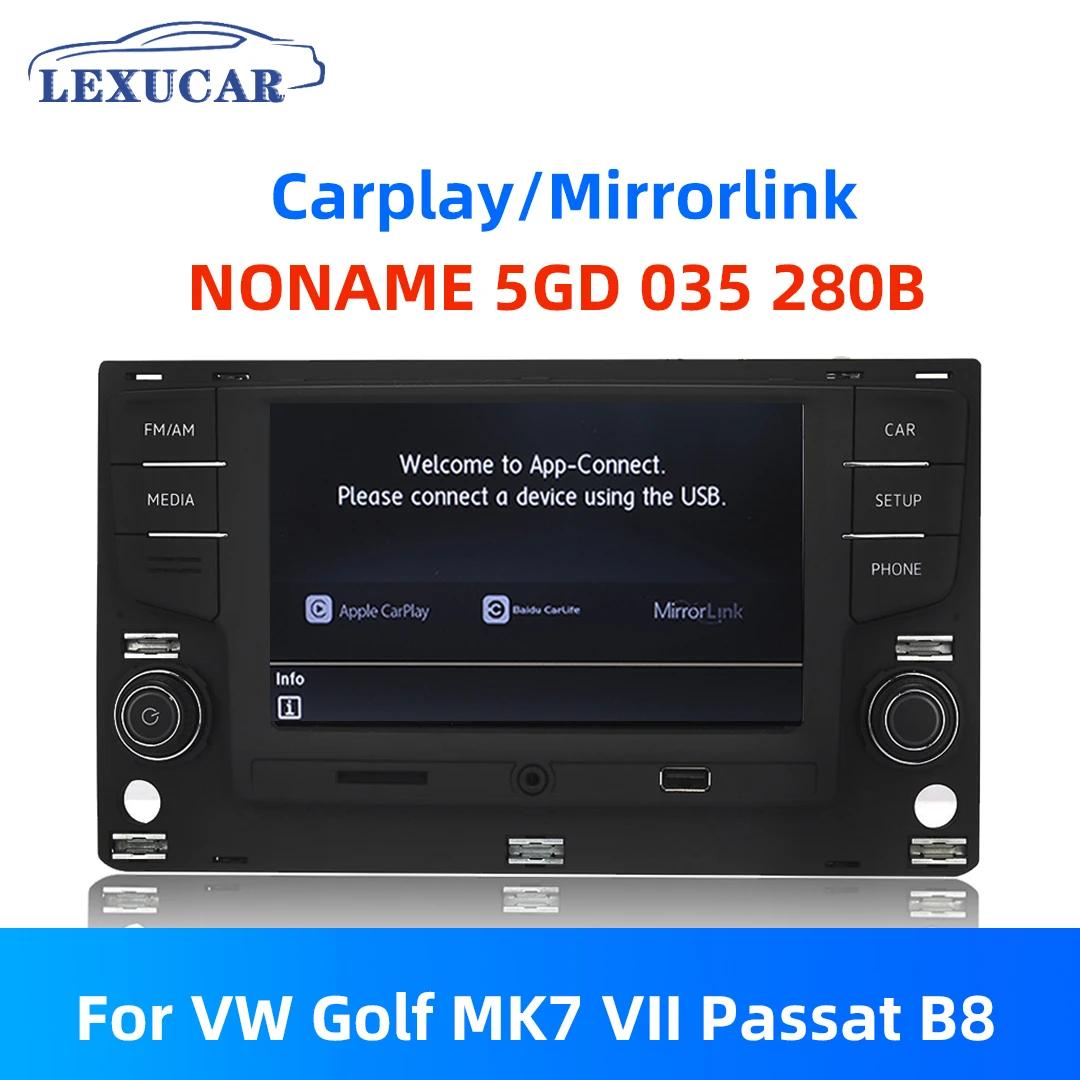 

Lexucar NONAME MIB Car Radio Carplay Navigation MirrorLink Vehicle Status 5GD 035 280B For VW Golf 7 MK7 Passat B8 5GD035280B