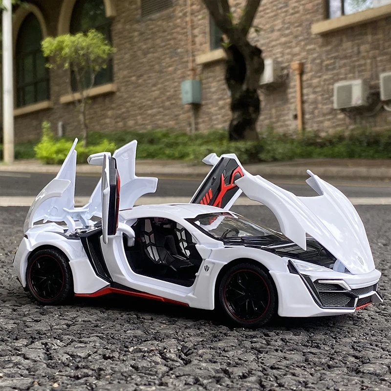 Lykan-modelo de coche deportivo de aleación Hypersport, vehículo de Metal fundido a presión, supercoche, colección de simulación, juguete para