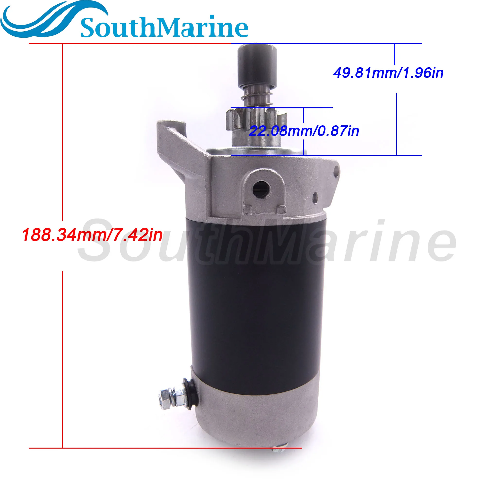 Boat Motor 6H3-81800-10 6H3-81800-11 Starter Motor for Yamaha 60HP 70HP Outboard Engine, 18-6411