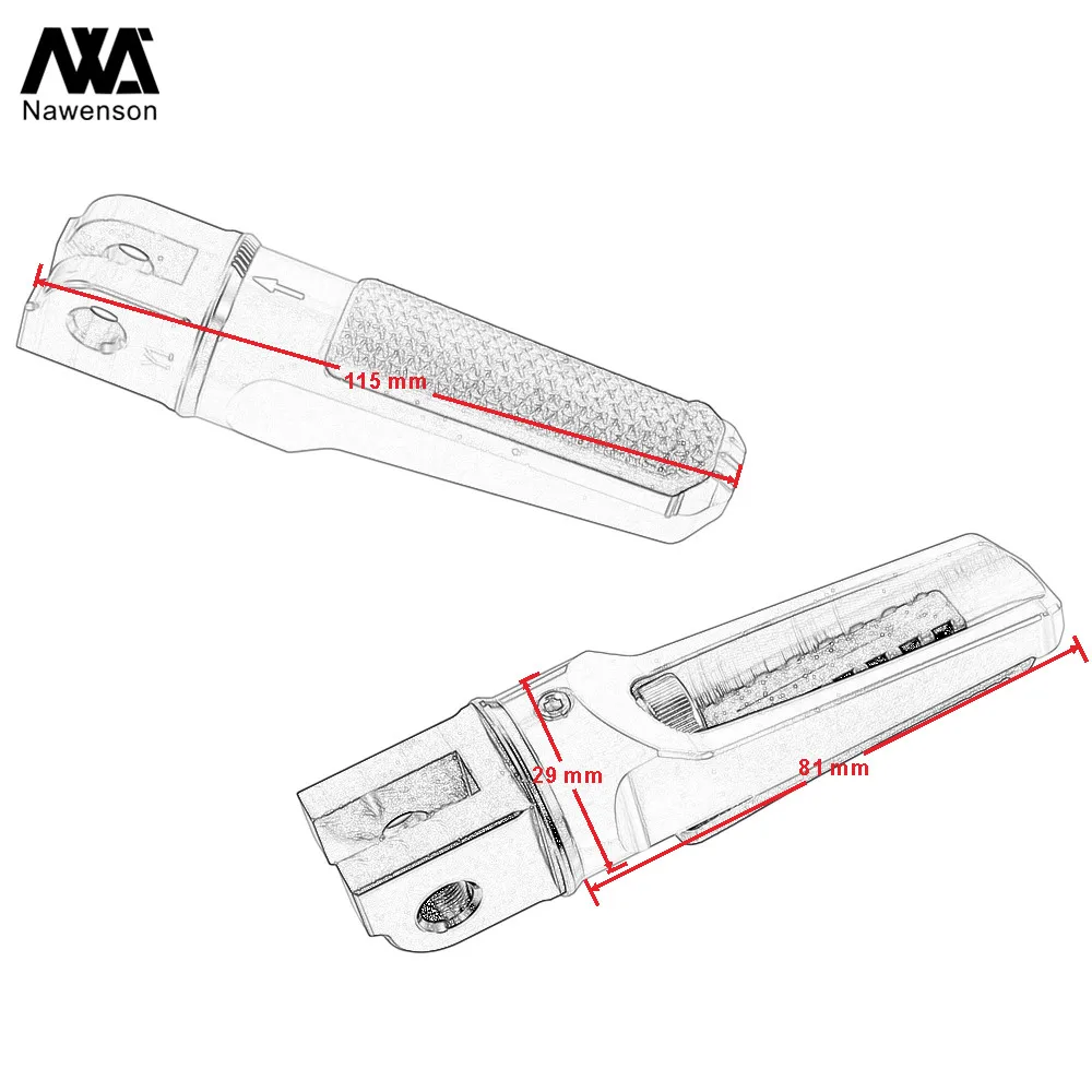 Motorcycle Front Pedals Footpegs Rider Foot Pegs Footrest Accessories for Yamaha YZF R6 03-20 for YZF R1 02-21 for YZF-R1M 17-21