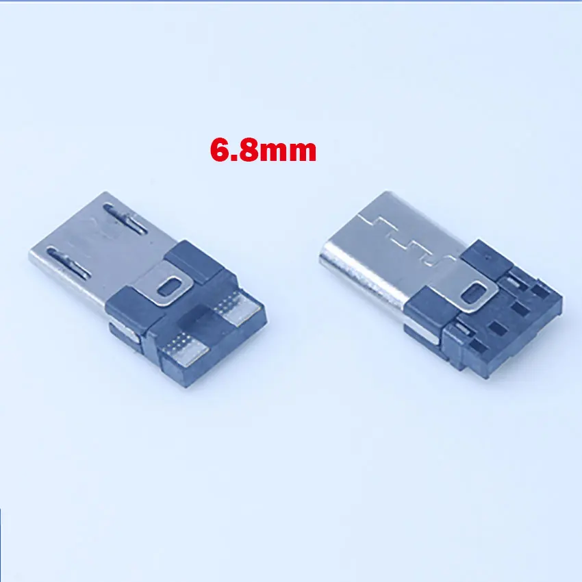 10pcs 2Pin/4 Pin Micro USB Jack USB Plug Male Connector Port Jack Tail Sockect Plug Terminals For Samsung Huawei DIY