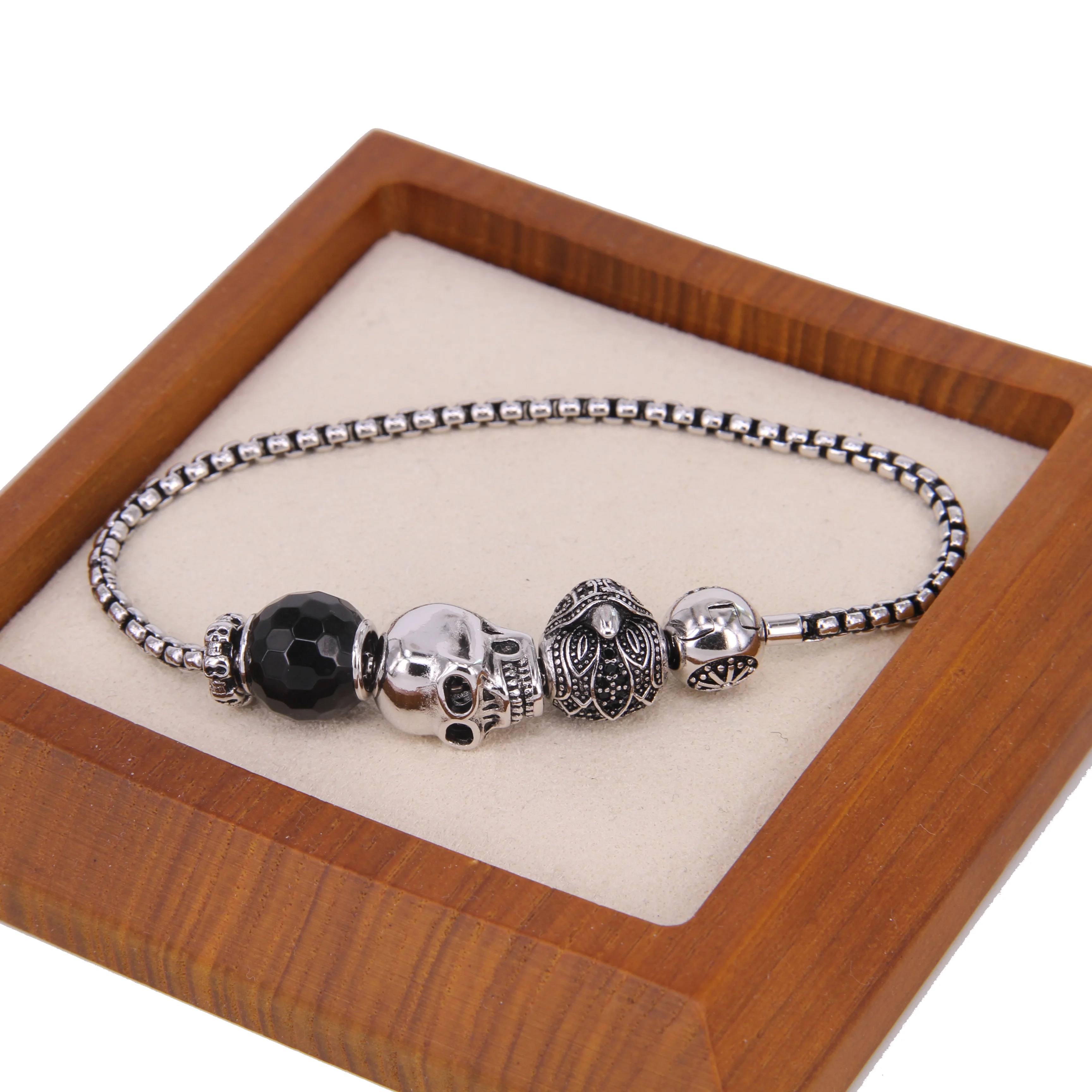 Thomas Style KM Bead Bracelet With Eagle Style Beads , Rebel Heart Bracelet For Men TS