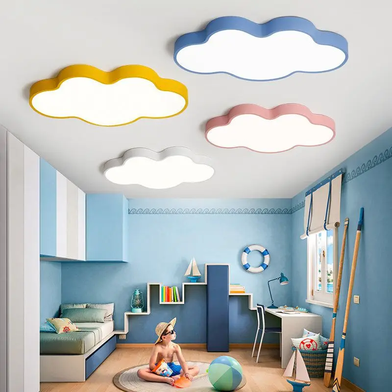 

Nordic modern creative cloud LED macaron ceiling lamp children's room bedroom dining room interior lighting children's lamp