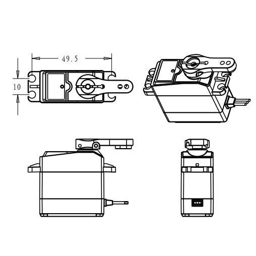 1 Máy Tính Kỹ Thuật Số Chống Thấm Nước Baja Servo DS3218 Cập Nhật Và Pro Cao Cấp Tốc Độ Bánh Răng Kim Loại 20Kg/.09S Cho 1/8 1/10 RC Xe Ô Tô