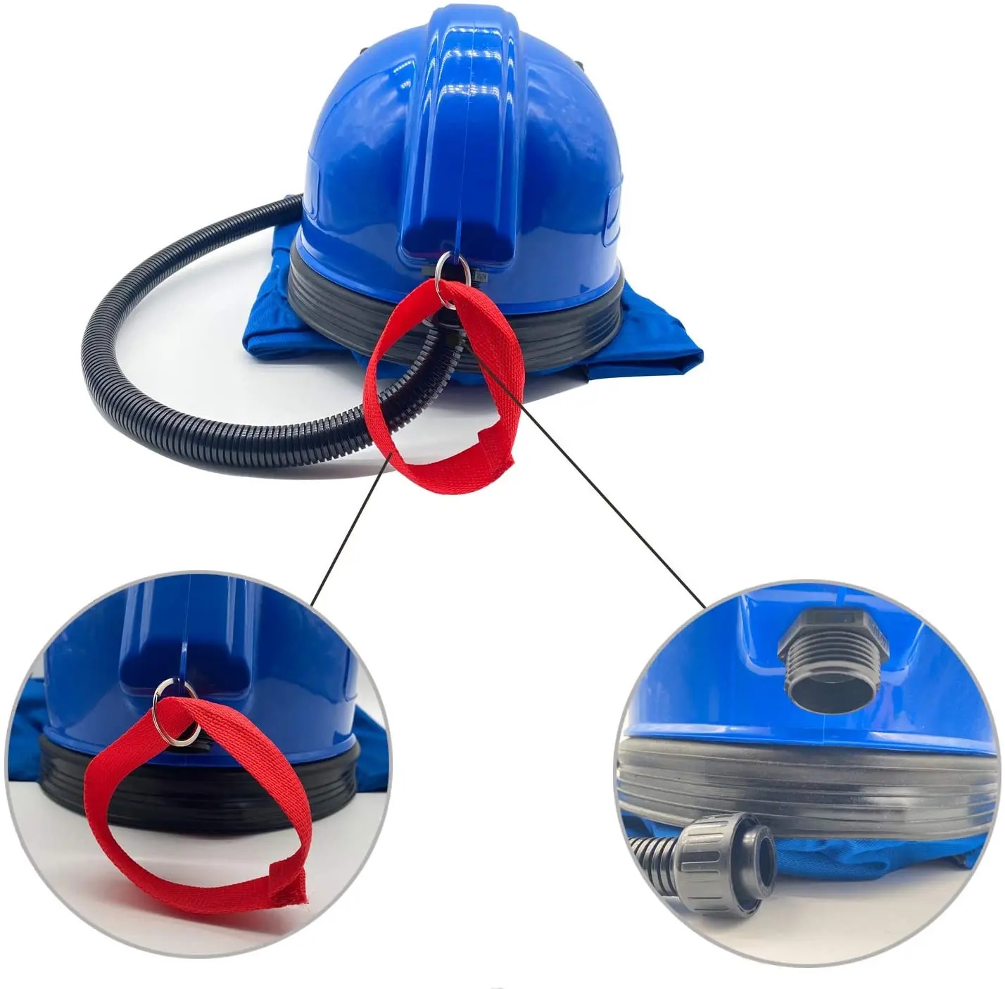 HOLDWIN High quality Blue Sandblasting hood painting mask with feed air hose sandblast helmet