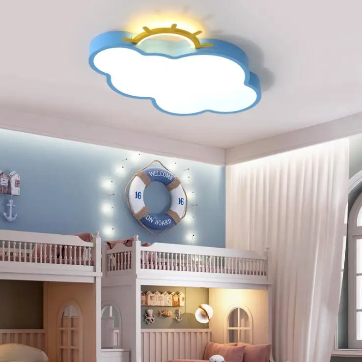 

LED Cloud Ceiling Lights Iron Lampshade Luminaire Ceiling Lamp Children Baby Kids Bedroom Light Fixtures Colorful Lighting