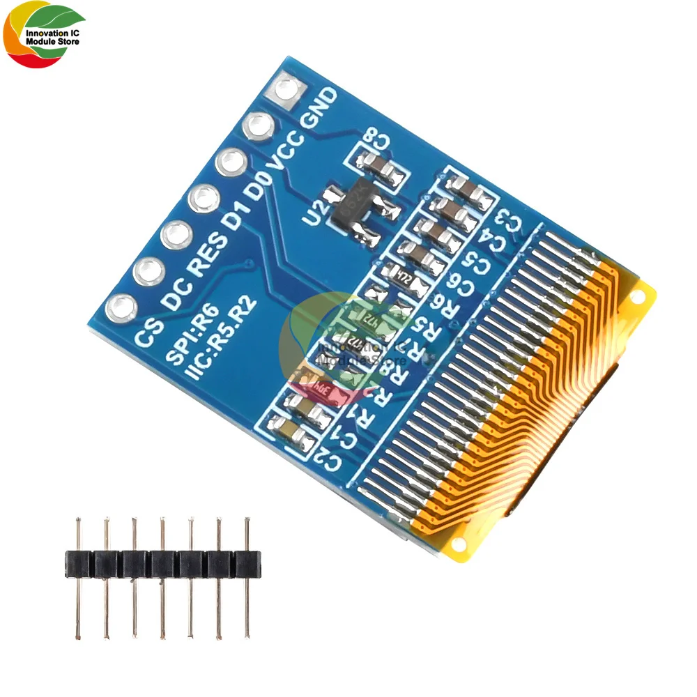 Módulo de pantalla LCD OLED de 0,66 pulgadas, 64x48, 4 pines, IIC / 7 pines, interfaz SPI I2C, para Arduino AVR STM32