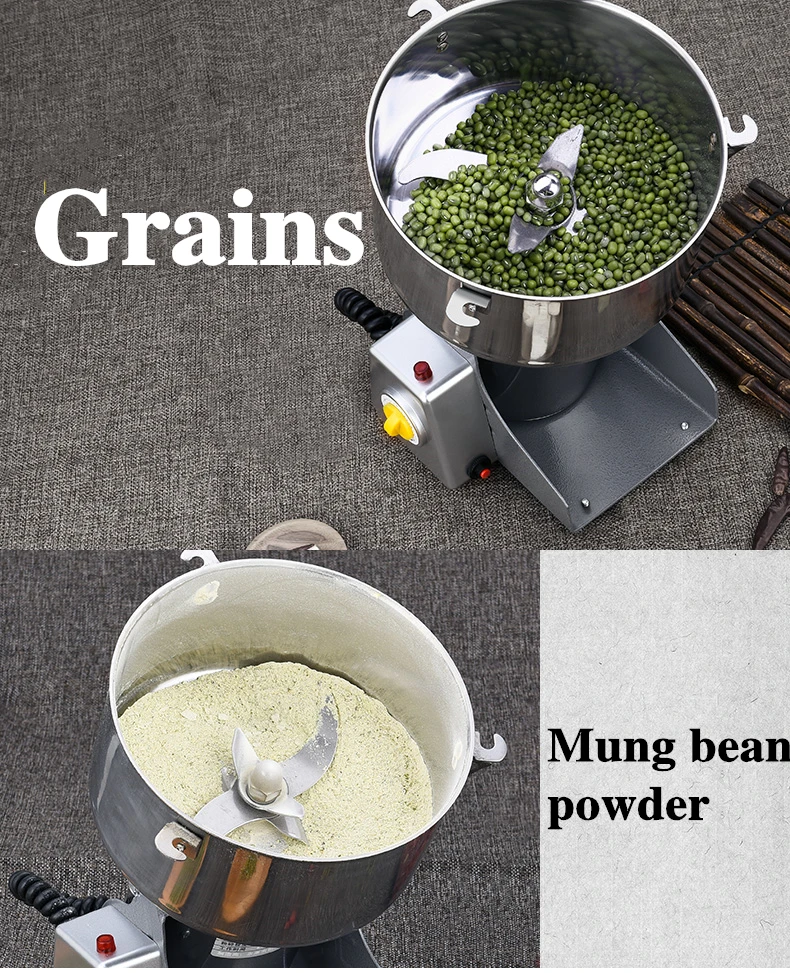 2500G Hause Medizin Mehl Brecher Trockenen Lebensmittel Mühle Schleifen Maschine Gristmill Körner Kaffee Andere Trockene Lebensmittel Haushalt – Detail 6