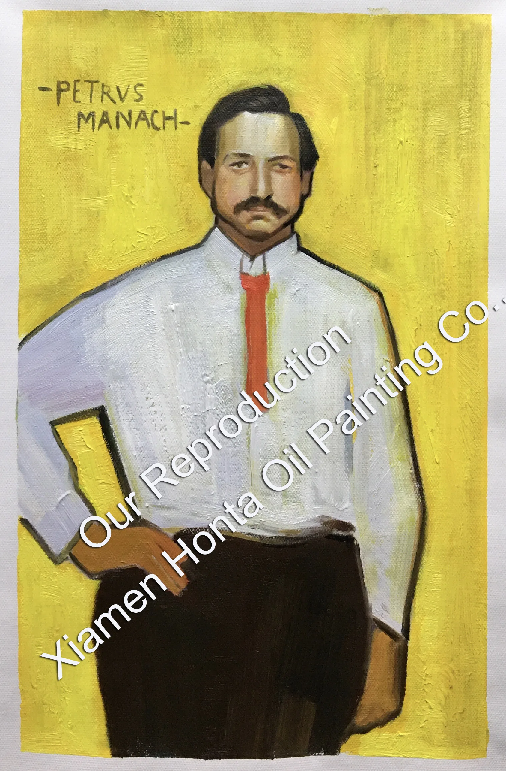 100% handmade high quality Oil Painting Reproduction on Linen Canvas,Portrait of the Art Dealer Pedro Manach by picasso