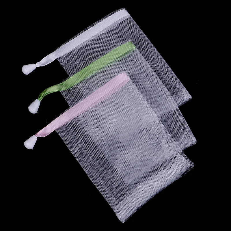 1PCS Nylon Soap Net Small Drawstring Exfoliating Mesh Soap Saver Pouch Bag Sack Net