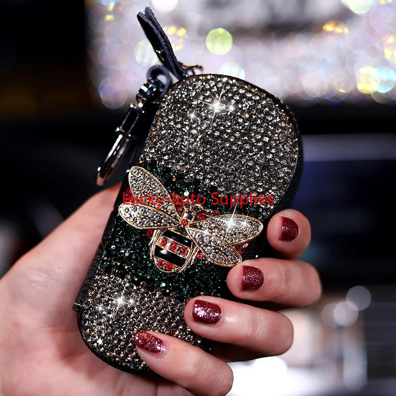 Car Bee Driving License Leather Case Diamond Car Driving License Package Driving License Bee Key Case for This Car