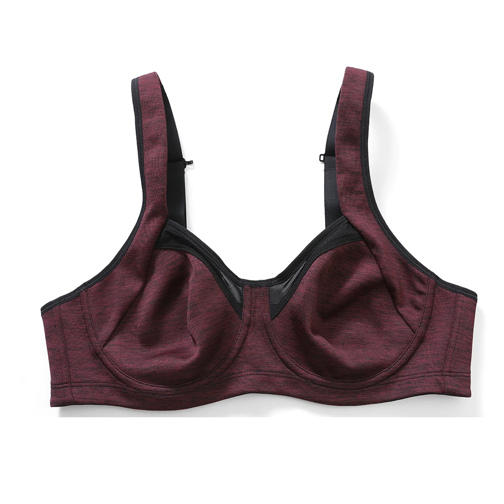 Reggiseno sportivo con ferretto ad alto impatto da donna con cinghie regolabili allenamento da corsa a figura intera