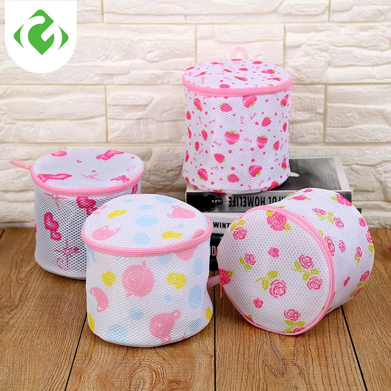 Double thickening Bra Laundry Bags  Laundry Net  Wash bags Circular Shaped Brassiere wash Bag Bra Bring support Not deformed 1PC