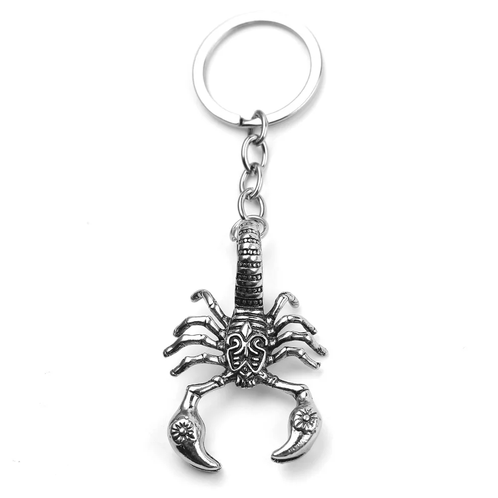 Punk Scorpion Vintage Insect Poison Keychain Capricornus Constellation Keychain For Cool Motorbike Jewelry For Male Fashion Gift