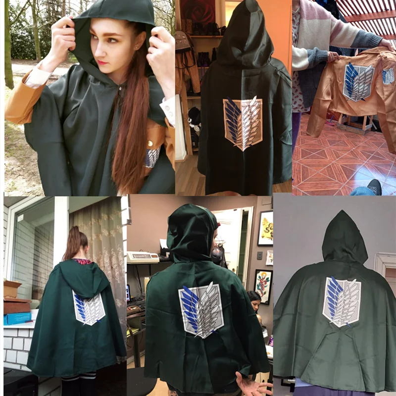 Attack On Titan Shingeki No Kyojin Cloak Cape – Cosplay Halloween Size XXL