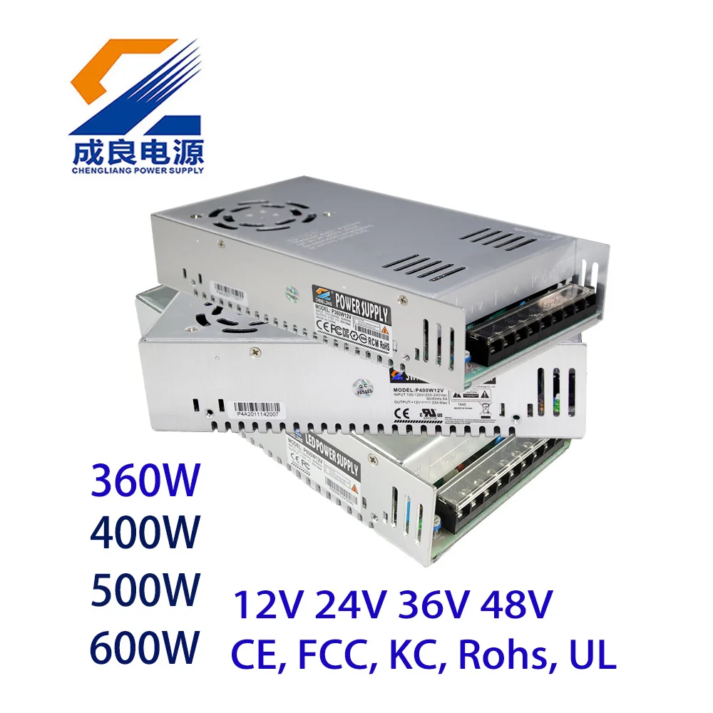 3D Printer Switching Power Supply AC 110V 220V to DC 12V 24V 36V Lighting Transformer Source 500W for CCTV Security