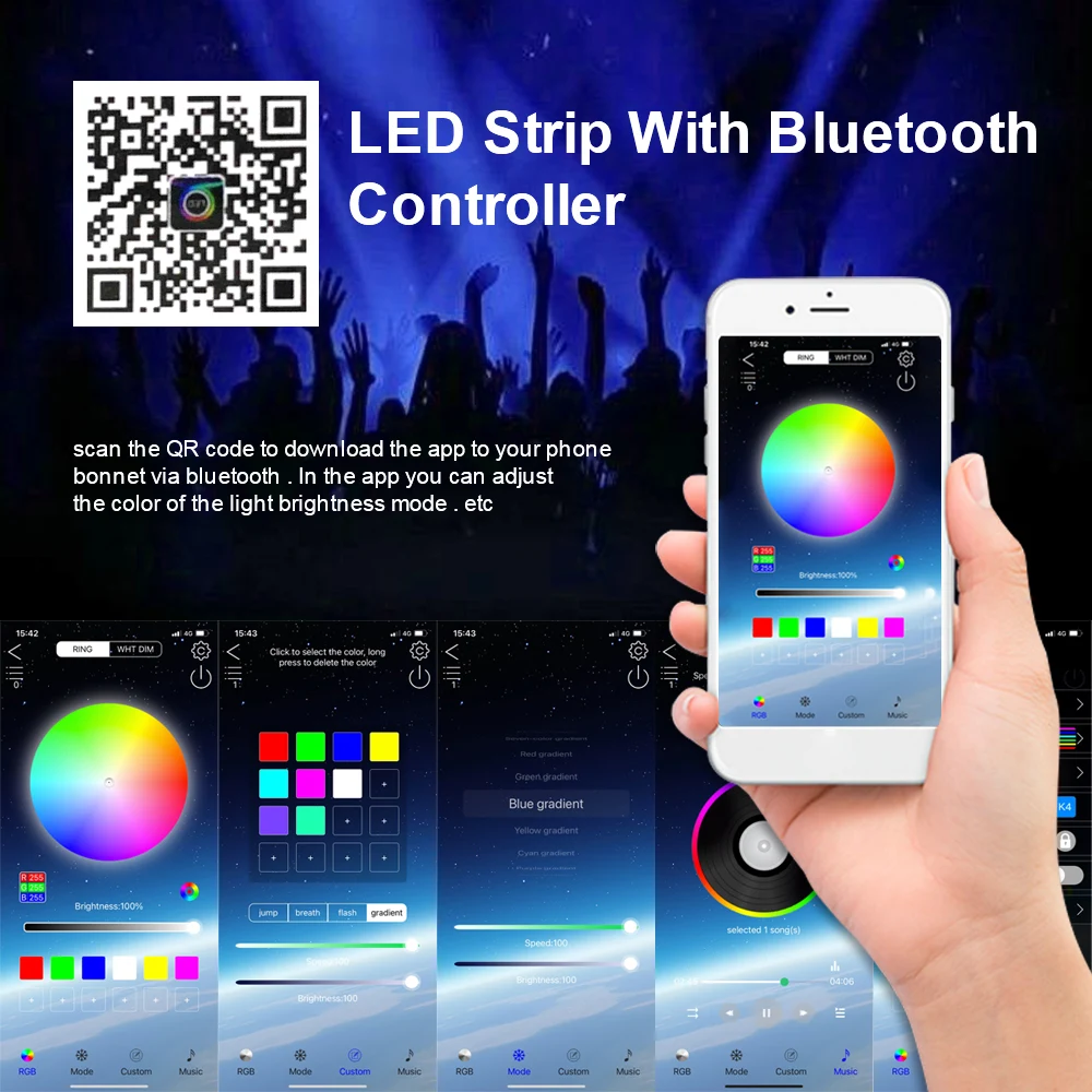 USB 200 LED String Light Bluetooth App Control String Lights Lamp Waterproof Outdoor Fairy Lights for Christmas Tree Decoration