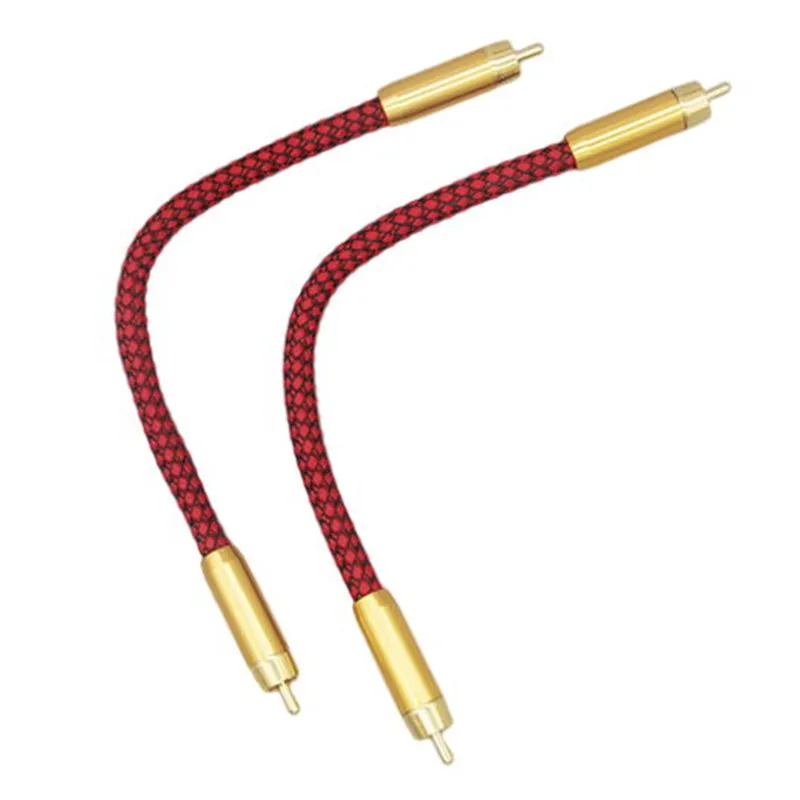 QINCROWN 1pair Hifi Audio Cable Hi-End CD Power Amplifier RCA Cable Over Machine Line Fever Signal line