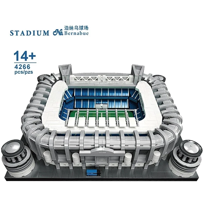 Schimmel Koning 22026 Voetbal Veld Santiago De Bernabeu Stadion Model Bouwstenen Beroemde Architectuur Bricks Toys Kids Geschenken