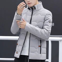 2025 New Winter Coat Men Thicken Casual Parka Slim Fit Outwear Waterproof Warm Stand Collar Outwear Coat