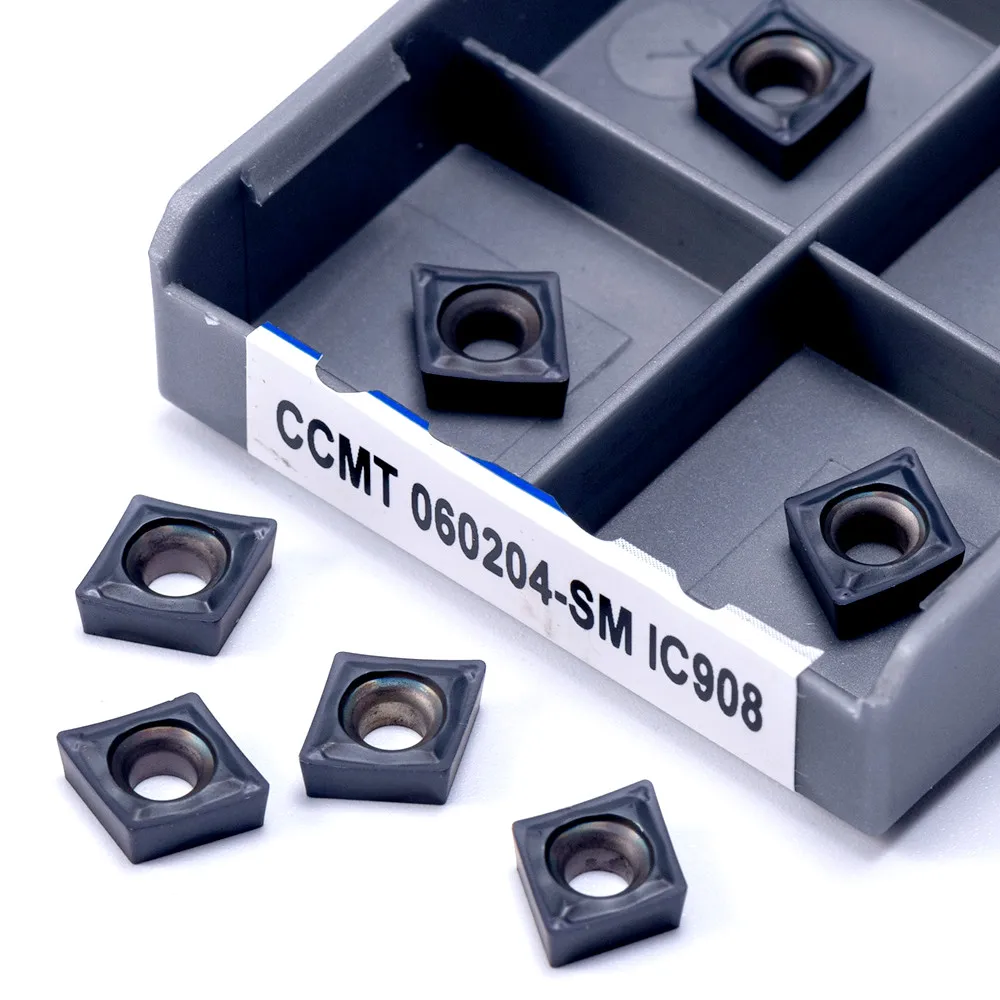 CCMT060204 Inserts IC907/IC908 inserti in metallo duro tornio utensile da tornio macchina CNC tungsteno Carb CCMT 060204 strumento di fresatura