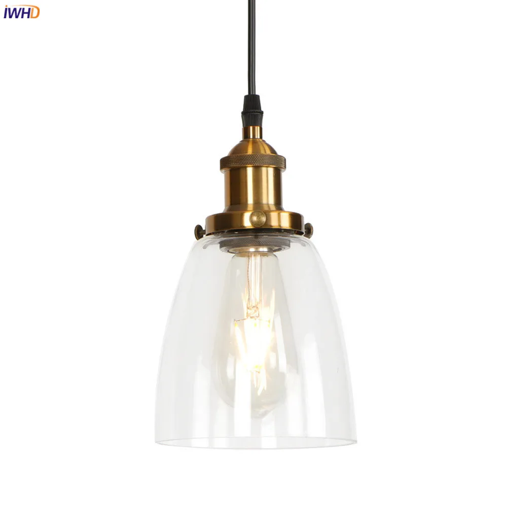 

IWHD Loft Decor Edison Pendant Lighting Fixtures Cafe Dinning Living Room Glass Industrial Lamp Vintage Light Hanglamp Luminaria